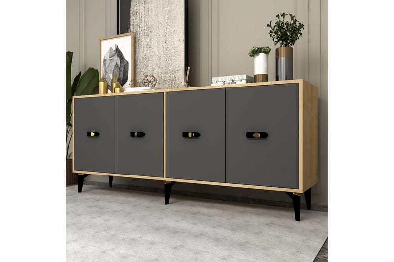 Algeria Konsollbord 180 cm - Eik/Antrasitt - Møbler - Bord - Avlastningsbord & sidobord - Konsollbord & gangbord