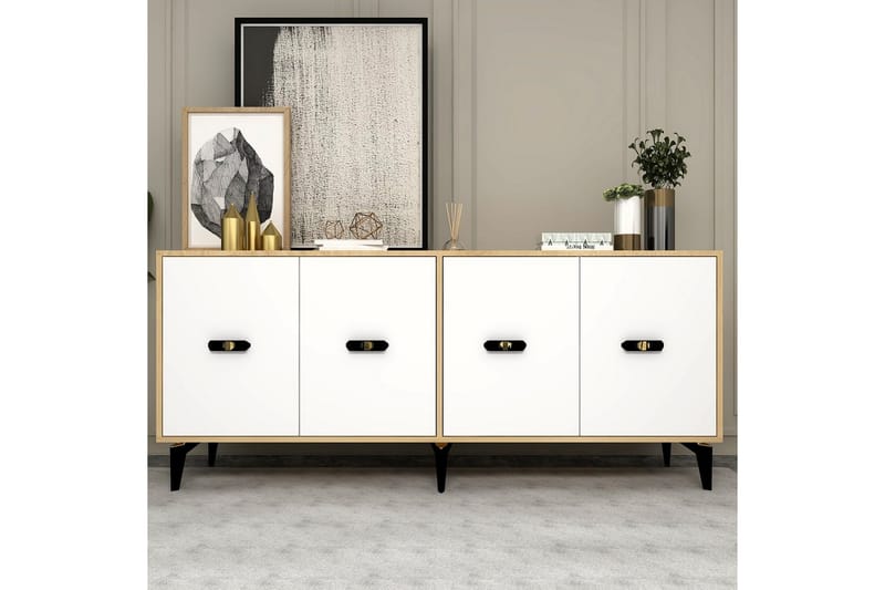 Algeria Konsollbord 180 cm - Eik/Hvit - Møbler - Bord - Avlastningsbord & sidobord - Konsollbord & gangbord