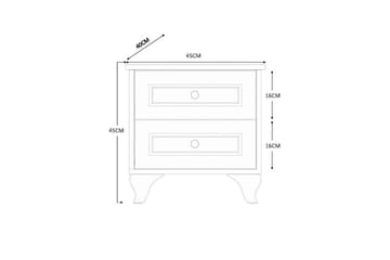 Alwen Nattbord 45 cm - Matt Hvit - Møbler - Bord - Avlastningsbord & sidobord - Sengebord & nattbord