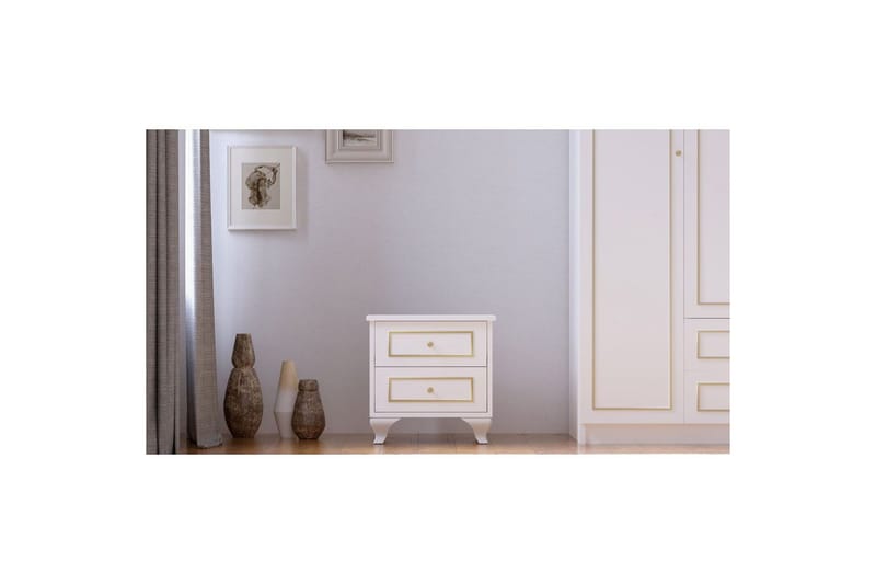Alwen Nattbord 45 cm - Matt Hvit - Møbler - Bord - Avlastningsbord & sidobord - Sengebord & nattbord