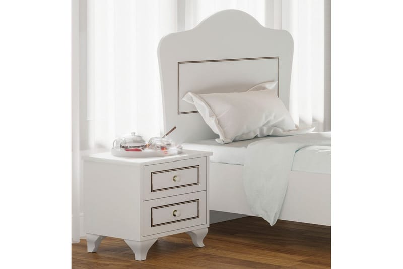 Alwen Nattbord 45 cm - Matt Hvit - Møbler - Bord - Avlastningsbord & sidobord - Sengebord & nattbord