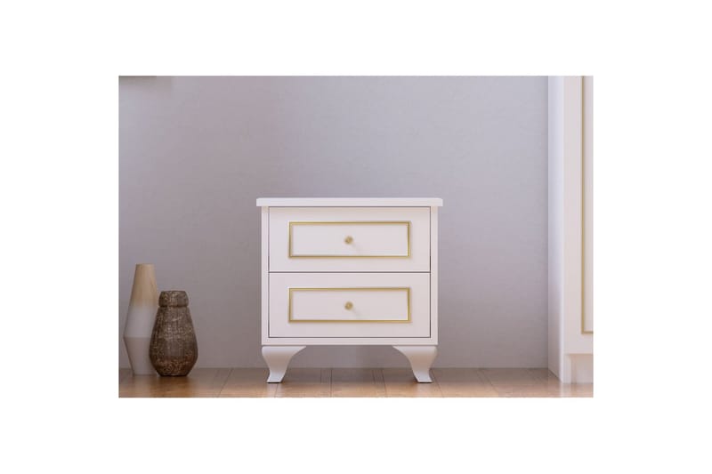Alwen Nattbord 45 cm - Matt Hvit - Møbler - Bord - Avlastningsbord & sidobord - Sengebord & nattbord