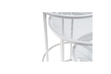 Alyasmin Settbord 34 cm - Hvit/Gjennomsiktig - Møbler - Bord - Avlastningsbord & sidobord - Settbord