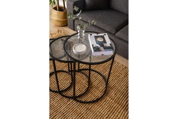 Alyasmin Settbord 50 cm - Sort/Gjennomsiktig - Møbler - Bord - Avlastningsbord & sidobord - Settbord