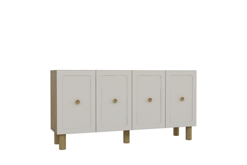 Amarinda Konsollbord 150 cm - Mellomfarget tre/Hvit - Møbler - Bord - Avlastningsbord & sidobord - Konsollbord & gangbord