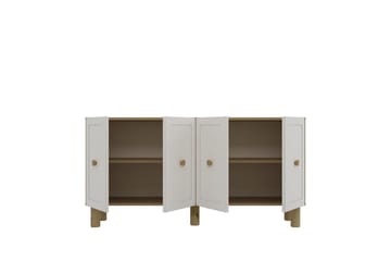 Amarinda Konsollbord 150 cm - Mellomfarget tre/Hvit - Møbler - Bord - Avlastningsbord & sidobord - Konsollbord & gangbord