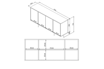 Ampelio Konsollbord 150 cm - Hvit - Møbler - Bord - Avlastningsbord & sidobord - Konsollbord & gangbord