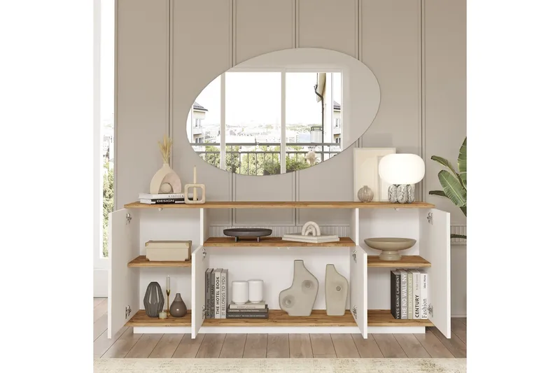 Anari Konsollbord 180 cm - Brun/Hvit - Oppbevaring - Oppbevaringsmøbler - Sideboard & skjenk