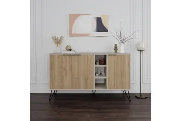 Andalos Konsollbord 142 cm - Sandstein/Eik - Møbler - Bord - Avlastningsbord & sidobord - Konsollbord & gangbord