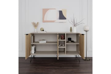Andalos Konsollbord 142 cm - Sandstein/Eik - Møbler - Bord - Avlastningsbord & sidobord - Konsollbord & gangbord