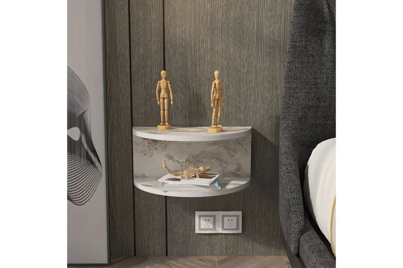 Antigua Nattbord 45 cm - Hvit - Møbler - Bord - Avlastningsbord & sidobord - Sengebord & nattbord