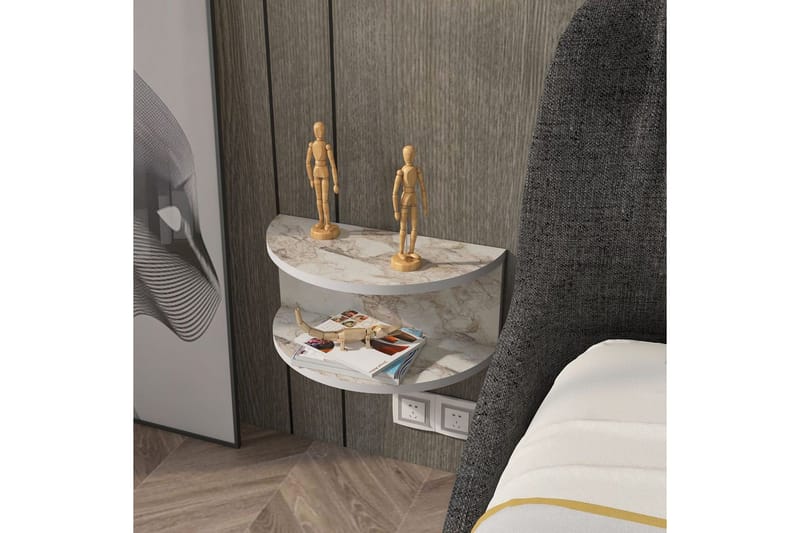 Antigua Nattbord 45 cm - Hvit - Møbler - Bord - Avlastningsbord & sidobord - Sengebord & nattbord