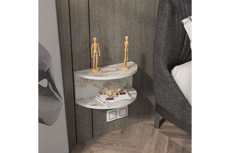 Antigua Nattbord 45 cm - Hvit - Møbler - Bord - Avlastningsbord & sidobord - Sengebord & nattbord