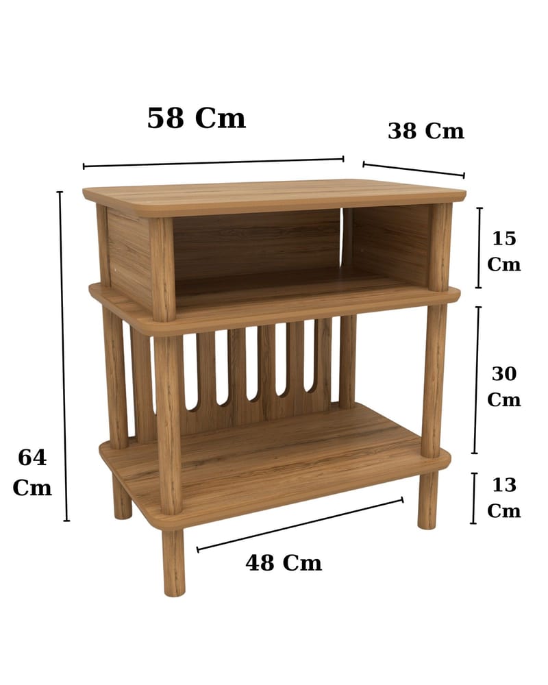 Antigua Sidebord 58 cm - Eik - Møbler - Bord - Avlastningsbord & sidobord - Brettbord og småbord