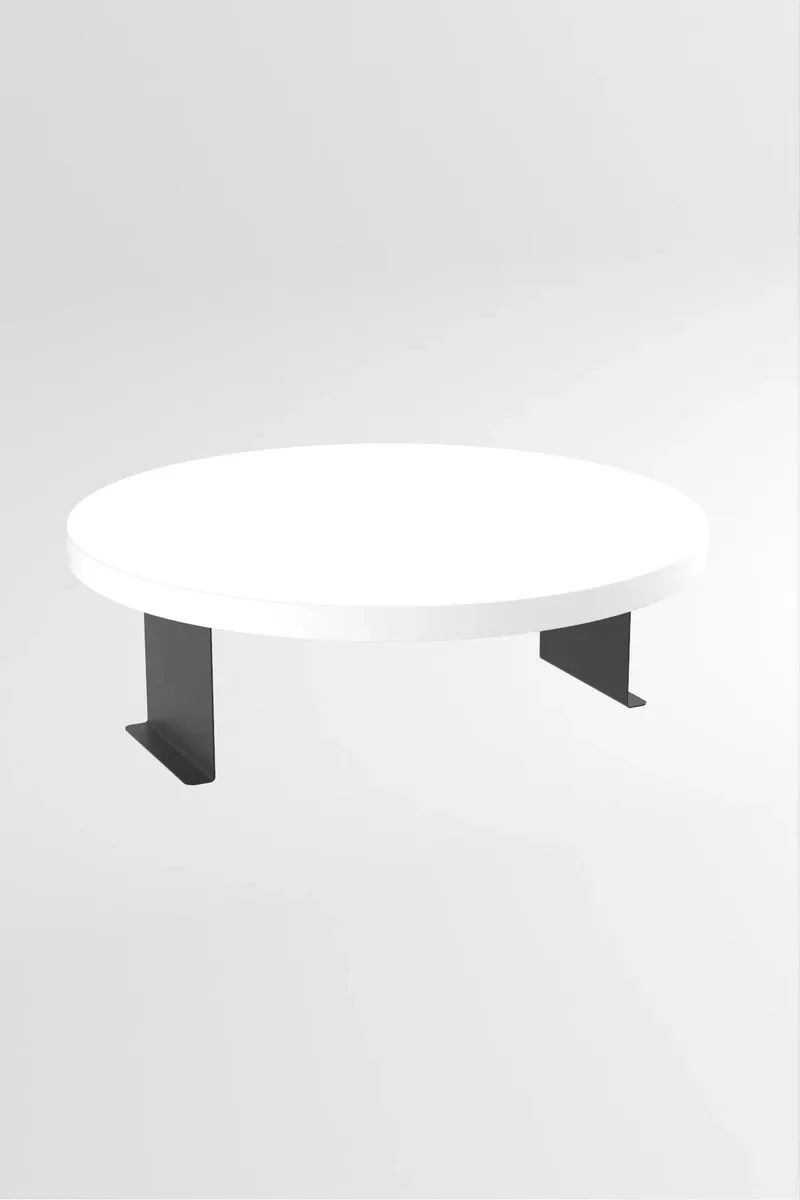 Armlenetbord Homitis Armona brett (32 x 10 x 32 cm) Hvit