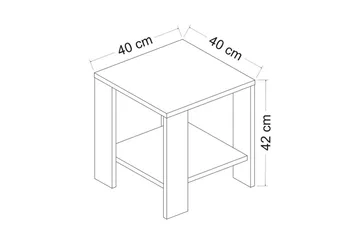 Asrel Sidebord 40 cm - Eik - Møbler - Bord - Avlastningsbord & sidobord - Lampebord & sidebord