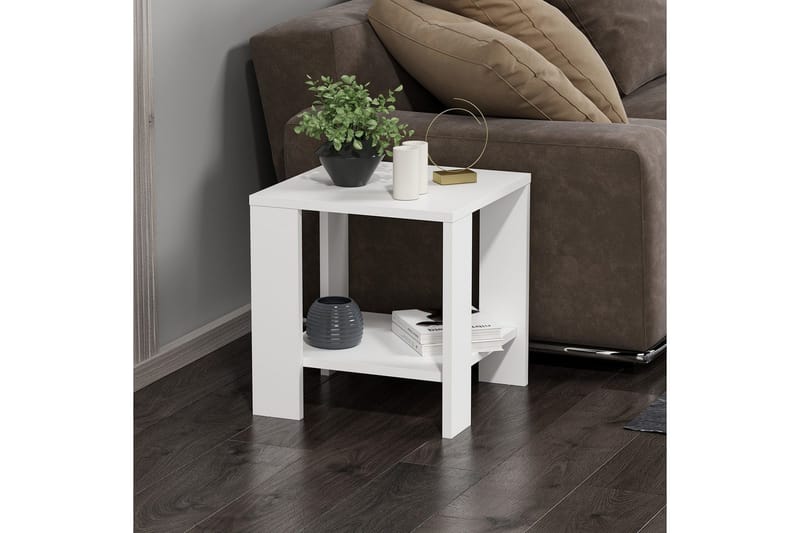 Asrel Sidebord 40 cm - Hvit - Møbler - Bord - Avlastningsbord & sidobord - Lampebord & sidebord