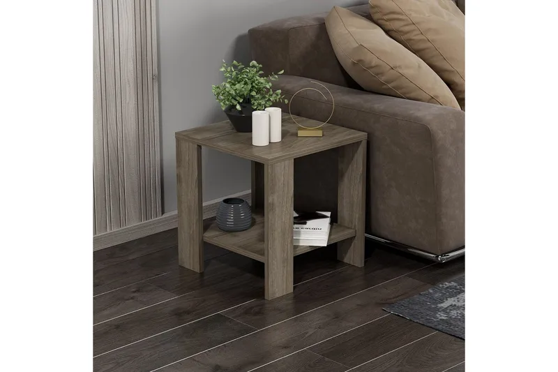 Asrel Sidebord 40 cm - Valnøtt - Møbler - Bord - Avlastningsbord & sidobord - Lampebord & sidebord