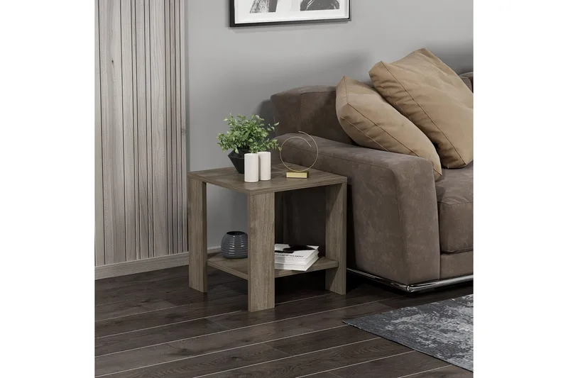 Asrel Sidebord 40 cm - Valnøtt - Møbler - Bord - Avlastningsbord & sidobord - Lampebord & sidebord