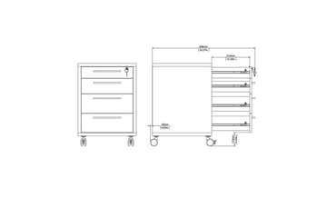 Astric Sengebord 48,2 cm - Hvit - Møbler - Bord - Avlastningsbord & sidobord - Sengebord & nattbord