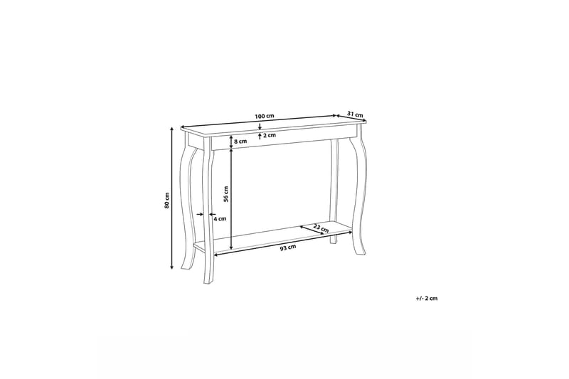Avlastningsbord Hartford 100 cm - Hvit - Møbler - Bord - Avlastningsbord & sidobord - Konsollbord & gangbord
