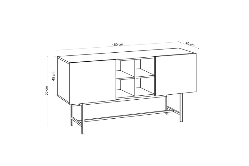 Avlastningsbord Hattusa 150 cm - Natur - Konsollbord & gangbord - Avlastningsbord & sidobord - Entreoppbevaring