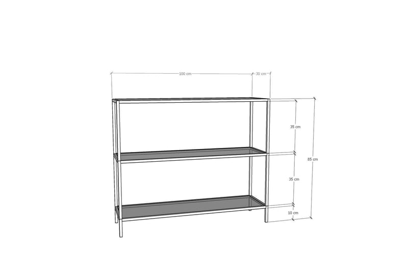 Avlastningsbord Manwoody 100 cm - Gull - Konsollbord & gangbord - Avlastningsbord & sidobord - Entreoppbevaring