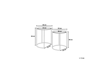 Avlastningsbord Twins 40 | 40 cm - Svart - Møbler - Bord - Avlastningsbord & sidobord