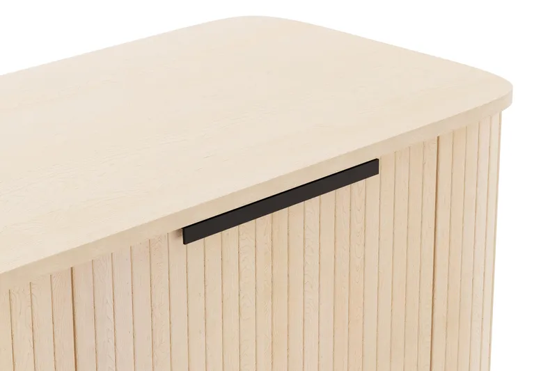 Kopparbo Ribbet Skjenk med Oppbevaring - Hvitlasert / Lys Eik / Tre - Oppbevaring - Oppbevaringsmøbler - Sideboard & skjenk