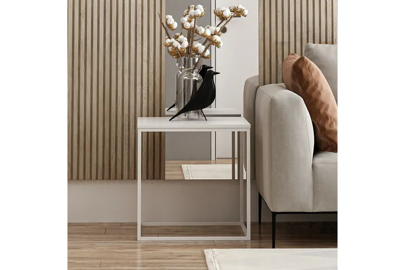 Basak Sidebord 52 cm - Hvit - Møbler - Bord - Avlastningsbord & sidobord - Brettbord og småbord