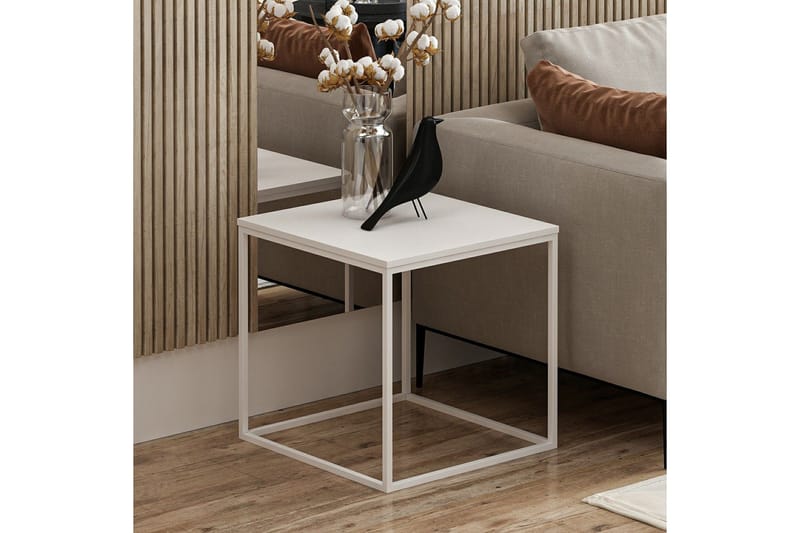 Basak Sidebord 52 cm - Hvit - Møbler - Bord - Avlastningsbord & sidobord - Lampebord & sidebord