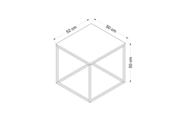 Basak Sidebord 52 cm - Hvit - Møbler - Bord - Avlastningsbord & sidobord - Lampebord & sidebord