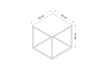Basak Sidebord 52 cm - Hvit - Møbler - Bord - Avlastningsbord & sidobord - Brettbord og småbord