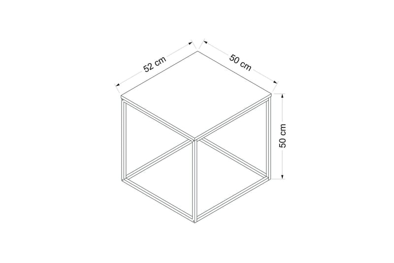 Basak Sidebord 52 cm - Valnøtt - Møbler - Bord - Avlastningsbord & sidobord - Lampebord & sidebord