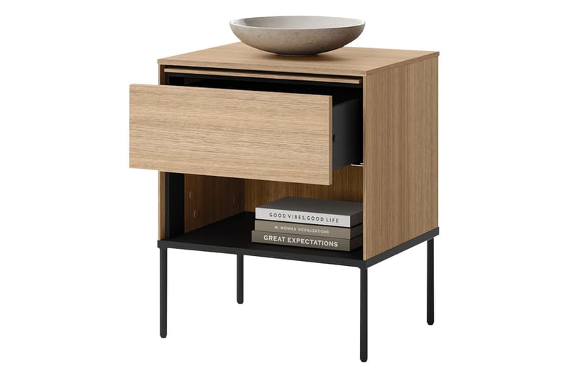 Basici Nattbord 51 cm - Brun - Møbler - Bord - Avlastningsbord & sidobord - Sengebord & nattbord