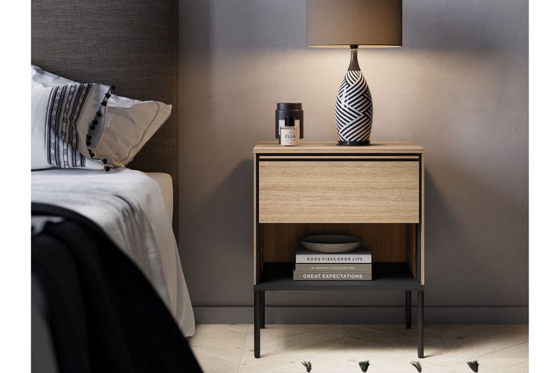 Basici Nattbord 51 cm - Brun - Møbler - Bord - Avlastningsbord & sidobord - Sengebord & nattbord