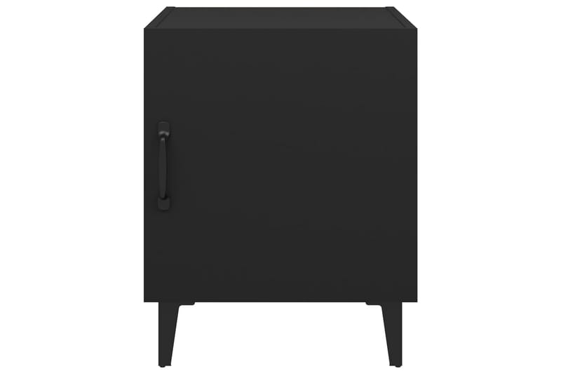 beBasic Nattbord 2 stk svart konstruert tre - Svart - Sengebord & nattbord