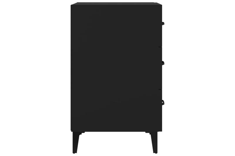 beBasic Nattbord svart 40x40x66 cm konstruert tre - Svart - Sengebord & nattbord