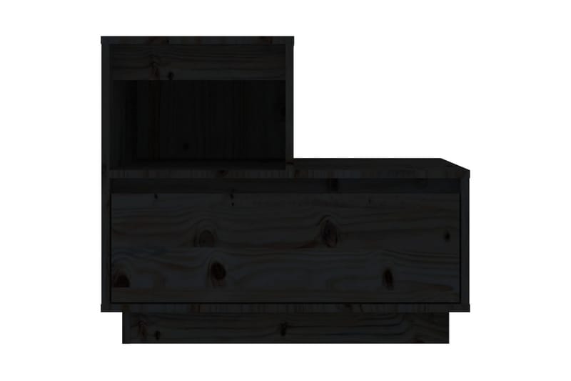 beBasic Nattbord svart 60x34x51 heltre furu - Svart - Sengebord & nattbord