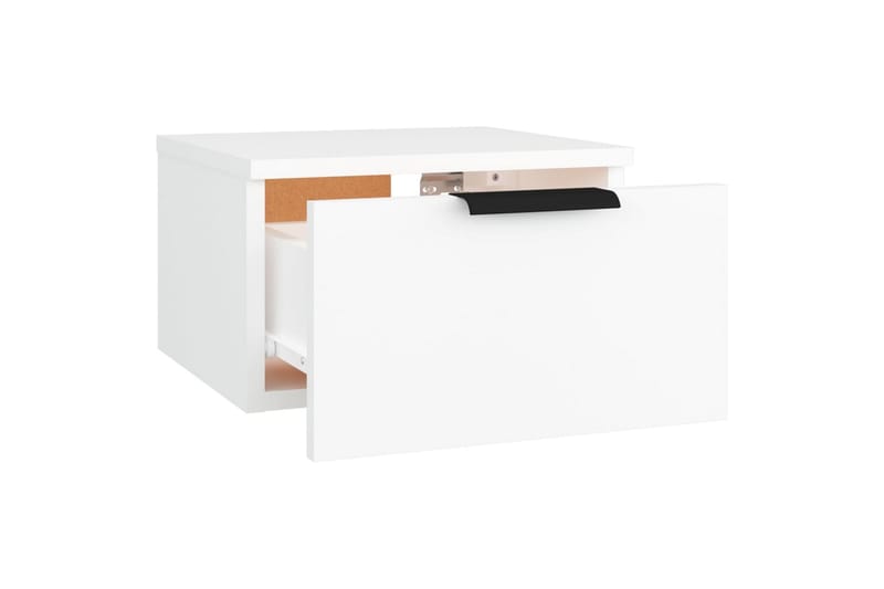 beBasic Veggmontert nattbord 2 stk hvit 34x30x20 cm - Hvit - Sengebord & nattbord
