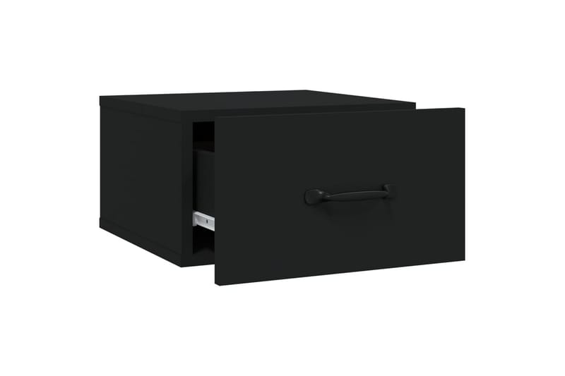 beBasic Veggmontert nattbord 2 stk svart 35x35x20 cm - Svart - Sengebord & nattbord