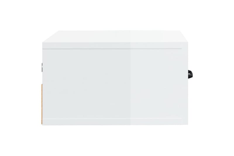 beBasic Veggmontert nattbord høyglans hvit 35x35x20 cm - Hvit - Sengebord & nattbord