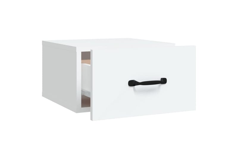 beBasic Veggmontert nattbord hvit 35x35x20 cm - Hvit - Sengebord & nattbord