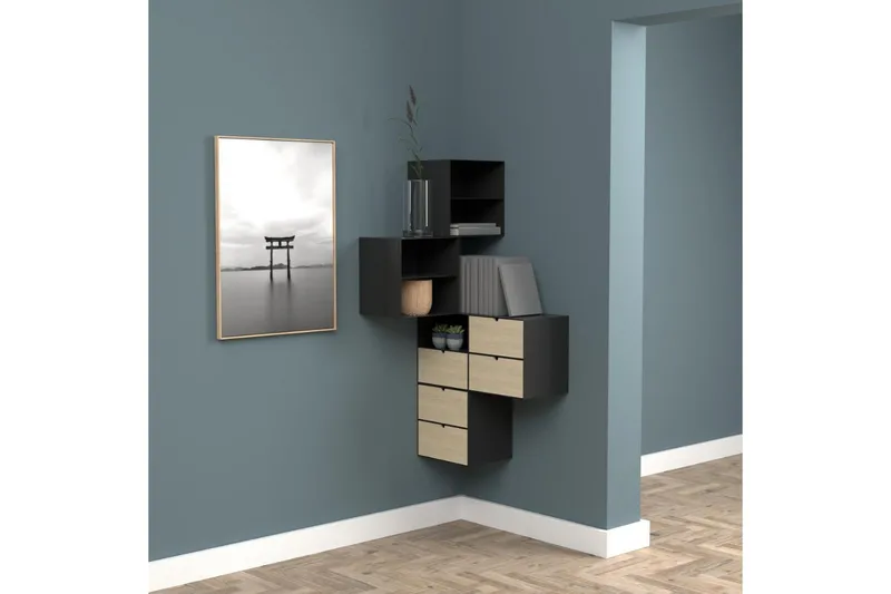 Belleuve Nattbord 25 cm - Svart - Møbler - Bord - Avlastningsbord & sidobord - Sengebord & nattbord