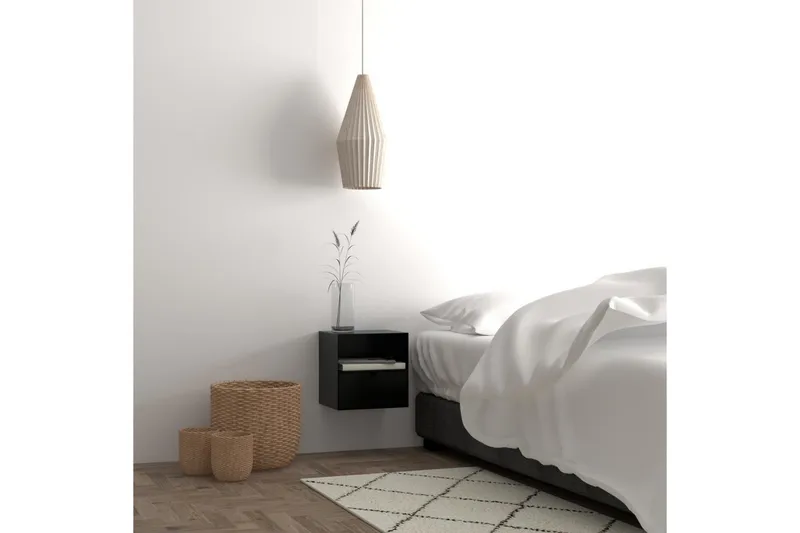 Belleuve Nattbord 25 cm - Svart - Møbler - Bord - Avlastningsbord & sidobord - Sengebord & nattbord