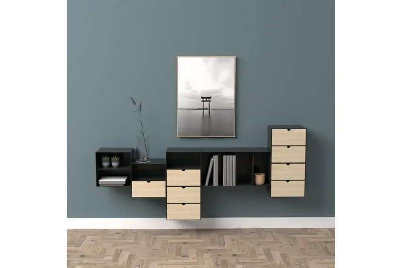 Belleuve Nattbord 25 cm - Svart - Møbler - Bord - Avlastningsbord & sidobord - Sengebord & nattbord