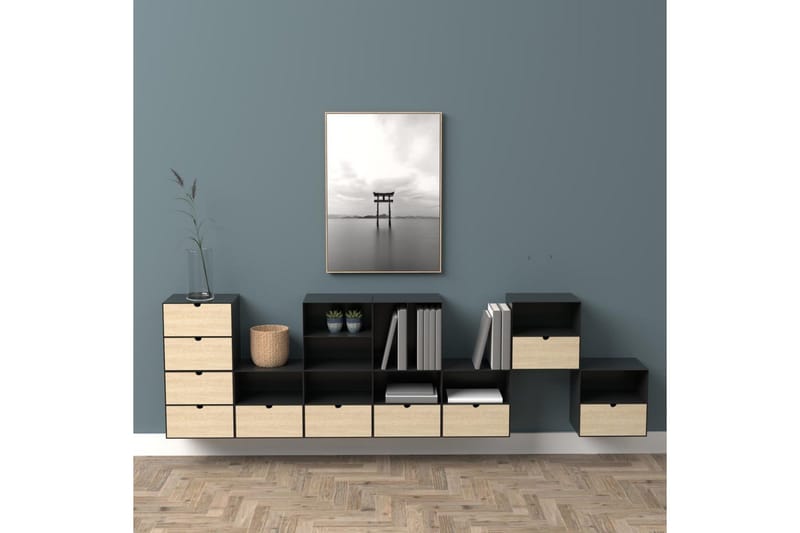 Belleuve Nattbord 25 cm - Svart - Møbler - Bord - Avlastningsbord & sidobord - Sengebord & nattbord