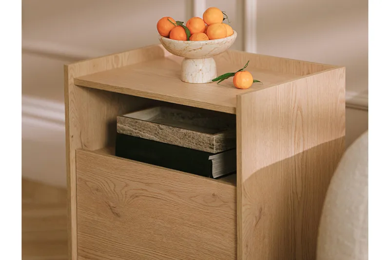 Bellia Sidebord 38 cm - Beige - Møbler - Bord - Avlastningsbord & sidobord - Lampebord & sidebord