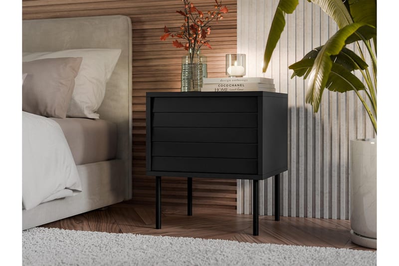 Belonger Nattbord 45 cm - Svart - Møbler - Bord - Avlastningsbord & sidobord - Sengebord & nattbord