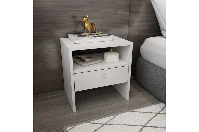 Berriaren Nattbord 45 cm - Hvit - Møbler - Bord - Avlastningsbord & sidobord - Sengebord & nattbord
